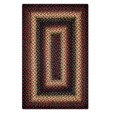 Kilimanjaro Black - Cream Jute Oval Braided Rugs