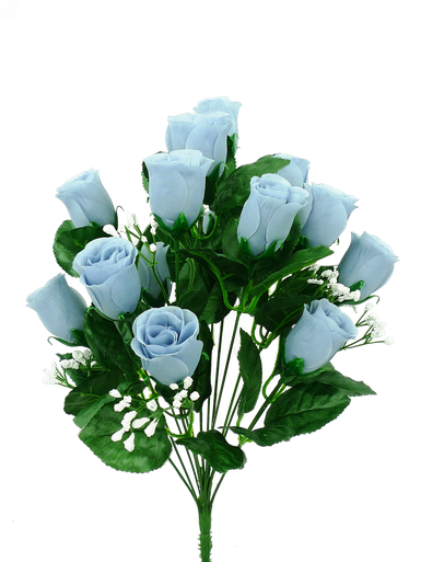 Colorfast Lillian Rose Bud Bush - Dusty Blue - Ben Franklin Online