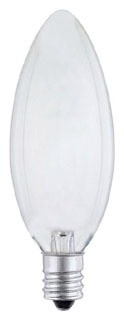 0328500 WES 25W B9 1/2 TORPEDO INCANDESCENT FROST E12 (CANDELABRA)