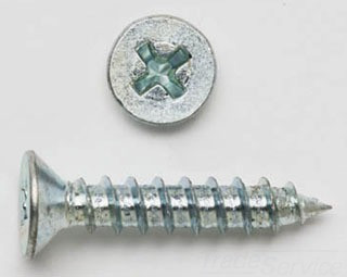 12X3FHPTSZJ PEC 12 X 3 12 X 3 FLAT HEAD PHILLIP TAPPING SCREW ZINC