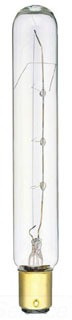 0370600 WES 20W T6 1/2 INCANDESCENT CLEAR D.C. BAYONET BASE, 130 VOLT,