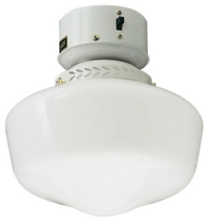 OLK3-W-LED CRAFTMADE SCHOOLHOUSE WHITE GLASS W