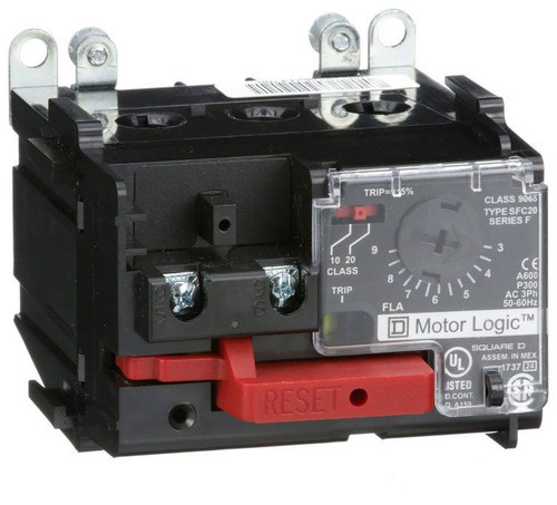 9065 SFC20 3-9AMP SQD OVERLOAD, SOLID STATE, 00. 0. 1. ADJ TRIP