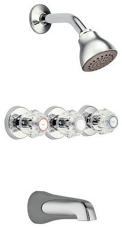 2995EP MOEN CHATEAU 3-HANDLE 2.5GPM T/S VALVE & FAUCET