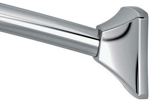 CSR2164CH CSI ADJUSTABLE CURVED SHOWER ROD WITH SQUARE BACK PLATE