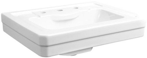 D20030008.415 DXV FITGERLAD 24" PEDESTAL TOP, 8"CC IN CANVAS WHITE