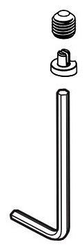 RP100415BL DEL MATTE BLACK DELTA STRYKE: SCREW & SCREW COVER - WM