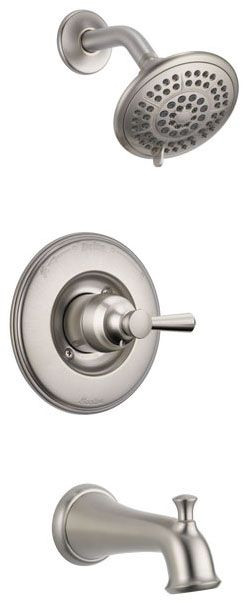 T14493-SS DELTA TUB/SHOWER TRIM 1L 14S LINDEN STAINLESS
