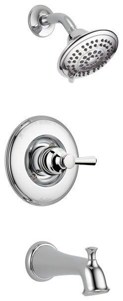 T14493 DELTA TUB/SHOWER TRIM 1L 14S LINDEN CHROME