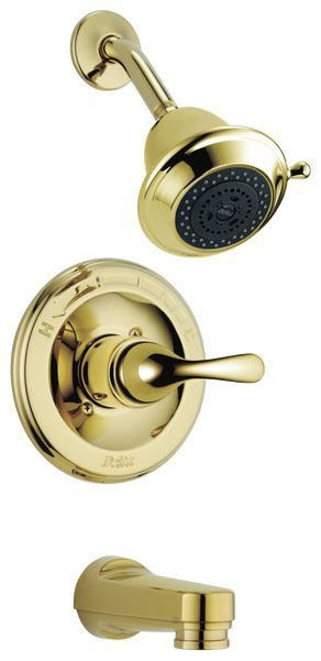 T13420-PBSHCPD DELTA TUB/SHOWER TRIM 1L 13S CLASSIC POLISHED BRASS