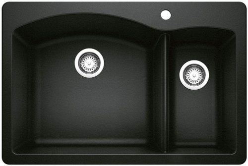 442907 BLANCO DIAMOND 1-1/2 BOWL DUAL MOUNT - COAL BLACK