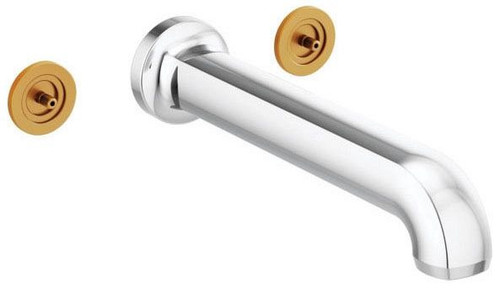 T70406-PCLHP BRIZO TWO HANDLE WALL MOUNT TUB FILLER KINTSU CHROME