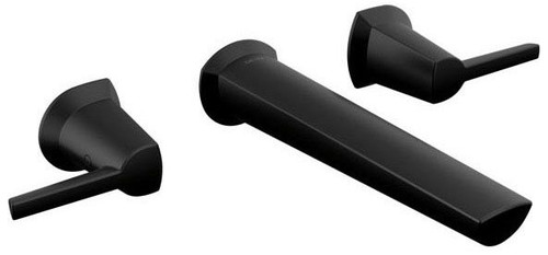 T3571LF-BLWL DELTA TWO HANDLE WALL MOUNT BATHROOM FAUCET GALEON MATTE