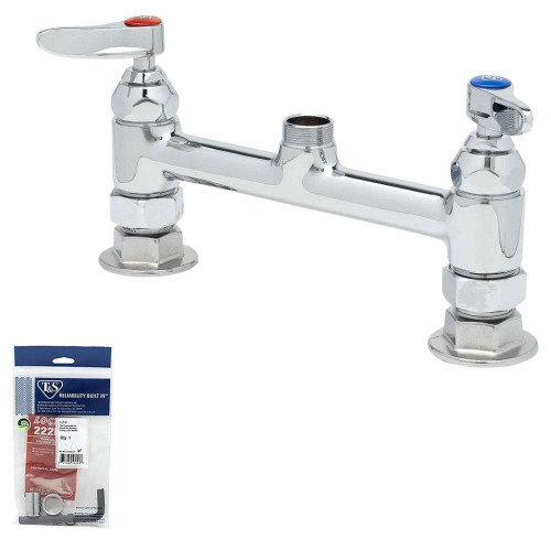 B-0320-LN TSB DOUBLE PANTRY SWIVEL/RIGID BASE FAUCET, DECK