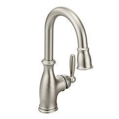 5985SRS MOEN BRANTFORD BAR/PREP FAUCET IN SPOT RESIST STAINLESS