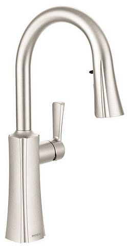 S72608SRS MOEN ETCH PULLDOWN KITCHEN FAUCET IN SPOT RESIST