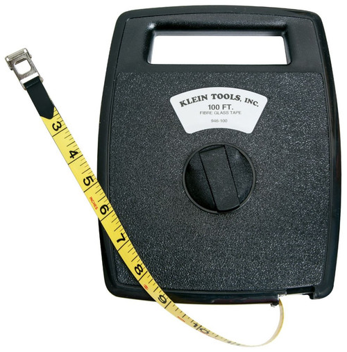 946-100 KLEIN WOVEN FIBERGLASS TAPE WITH CASE, 100-FOOT