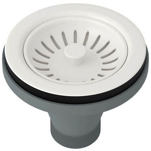 735/BISCUIT  ROHL MANUAL STRAINER BASKET W/OUT POP-UP; FITS STANDARD