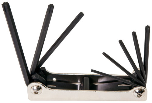 70586 KLEIN FOLDING TORX KEY SET, 7-KEY, SAE SIZES