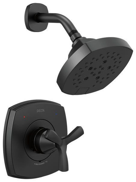 T142766-BL DELTA SHOWER TRIM 1O 14S STRYKE MATTE BLACK