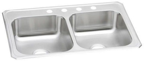 CR33224 ELKAY 33X22 SS SELF-RIM DOUBLE COMPARTMENT SINK