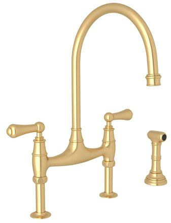 U.4719L-SEG-2 ROHL GEORGIAN ERA BRIDGE KITCHEN FAUCET WITH SIDE