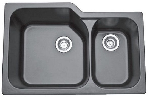 6337-00   ROHL ALLIA 2 BOWL UNDERMOUNT FIRECLAY SINK IN WHITE