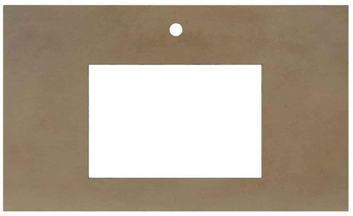 NSV36-ER1 NTI 36IN NATIVE STONE VANITY TOP IN EARTH- RECTANGLE WITH