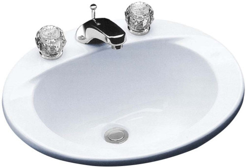 LT502.4.01 TOTO 19" ROUND DI LAV 4" CENTERS COLONIAL WHTE
