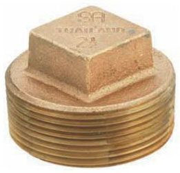 B-PL06   1-1/4 BRASS PLUG B74327 LEAD FREE