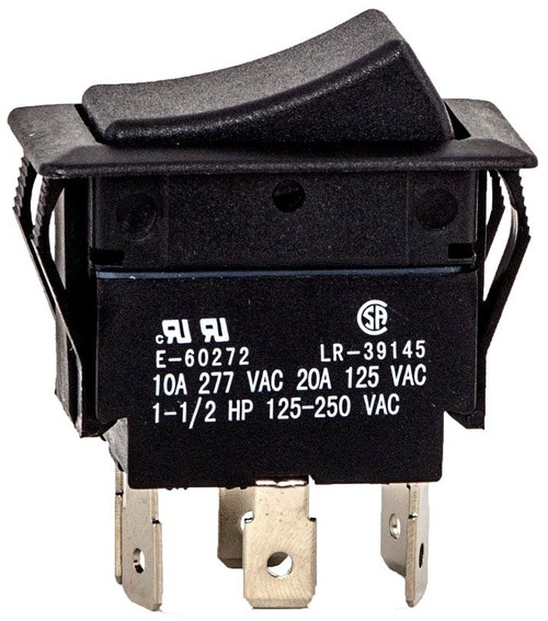 77040RQ NSI ROCKER SWITCH MAINTAINED ON/ON DPDT