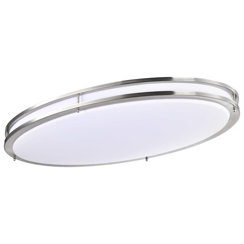 62-1641 SATCO Glamour LED 32 inch; Oval Flush Mount Fixture; Brushed