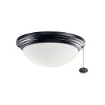 380912SBK KICHLER LED WET LIGHT KIT FOR OUTDOOR FAN IN SATIN BLACK