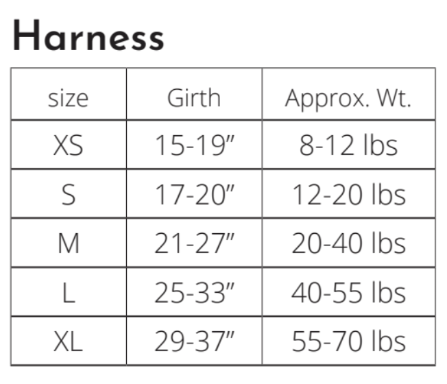 Fitting Charts and Assistance | Goldpaw Series