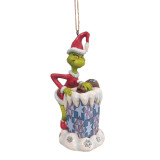 Department 56 Grinch in Chimney Hanging Ornament Jim Shore Enesco 6009204