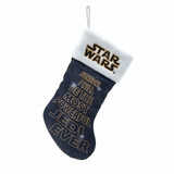 Star Wars Jedi Star Wars Christmas Stocking Black 19-Inch length with Cuff by Kurt S Adler