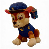 Paw Patrol 13.5 Inch Spin Master Plush, plush toy of a cartoon dog character dressed as a police officer with a blue uniform and cap.