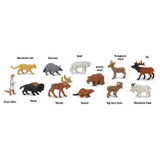 North American Wildlife Animals Safari Pack of 48 Realistic Figures 765804 double arrayed