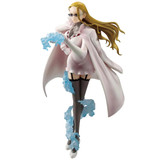 One Piece Kalifa (Devil's Night) Masterlise Figure, detailed anime character statue with blonde hair, glasses, a white coat, fishnet stockings, and blue water effects, specific to Ichibansho collectible statue.