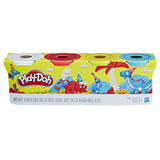 Play-Doh 4-Pack Classic Colors Red, Yellow, Blue, and White