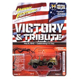 Johnny Lightning WWII Dodge WC57 Command Car Victory 1:64 Diecast, diecast military vehicle in packaging with Victory & Tribute theme.