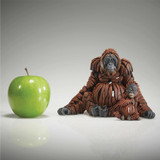 Mini Orangutan Mom and Baby Edge Sculpture Set Hand Crafted 6017688