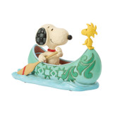 Snoopy and Woodstock in Canoe Jim Shore Peanuts 6017869