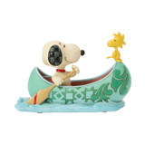 Snoopy and Woodstock in Canoe Jim Shore Peanuts 6017869