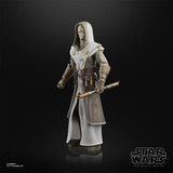 Star Wars Jedi Temple Guard Star Wars The Black Series 6 Inch Action Figure, detailed action figure with a hooded robe, intricate mask, and weapon, standing against a black background.
