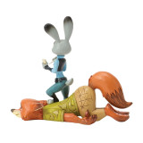 Enesco Judy & Nick Zootopia Disney Showcase 5.5 Inch Figurine, a detailed collectible figurine of Judy Hopps and Nick Wilde from Zootopia, showing Judy standing over Nick lying on the ground.