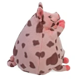 Wild Republic Pig Flipkins 5-Inch Pink Plush, a soft and cuddly pink pig stuffed animal with brown spots and a smiling face, ideal for children and plush toy collectors.