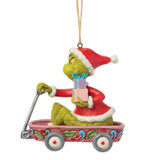 Grinch in Wagon Jim Shore Enesco 3.5 Inch Hanging Ornament Grinch Collection 6018965