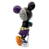 Disney Mickey Mouse Romero Britto 10-Inch Enesco Big Figurine, colorful Mickey Mouse plush toy sculpture with bold black, white, purple, yellow, orange, and blue accents, featuring artistic scribbles and patterns.
