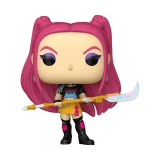 Funko Mira KPOP Demon Hunters Funko Pop! 3.75-Inch Vinyl Figure #2258, collectible toy with pink hair, black and purple eyeshadow, and wielding a decorative sword.